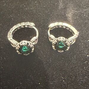 S1. 925 Silver and Green Earrings
